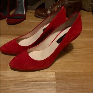 Never worn INC International Concepts Red Suede Heels